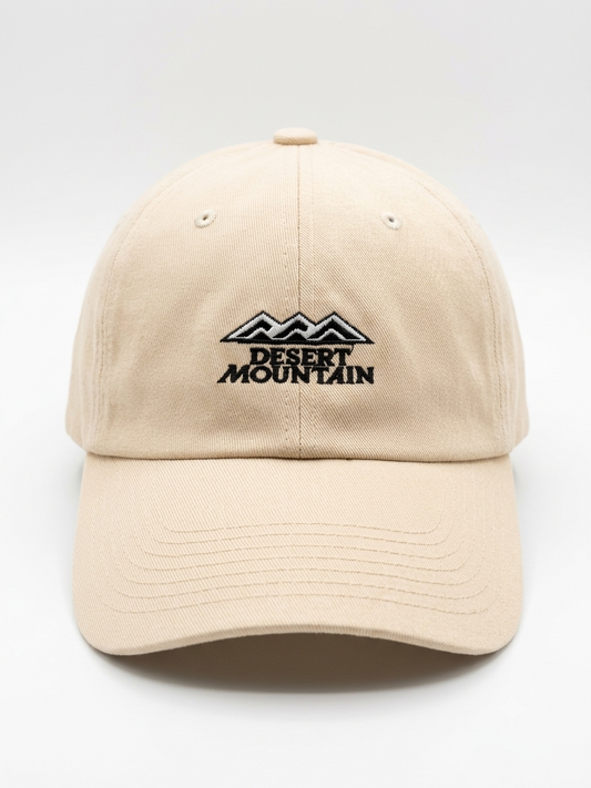 Premium Desert Mountain Embroidered Baseball Cap – Beige